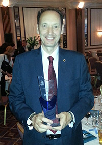 Steve Gill with his Consultant of the Year trophy