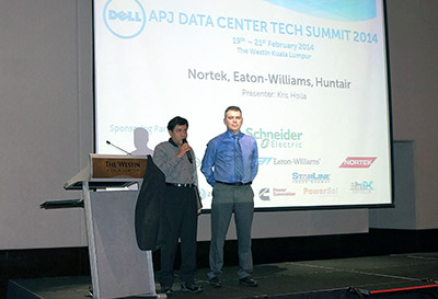 Kris Holla (left) and Mark Luxford at the Dell awards